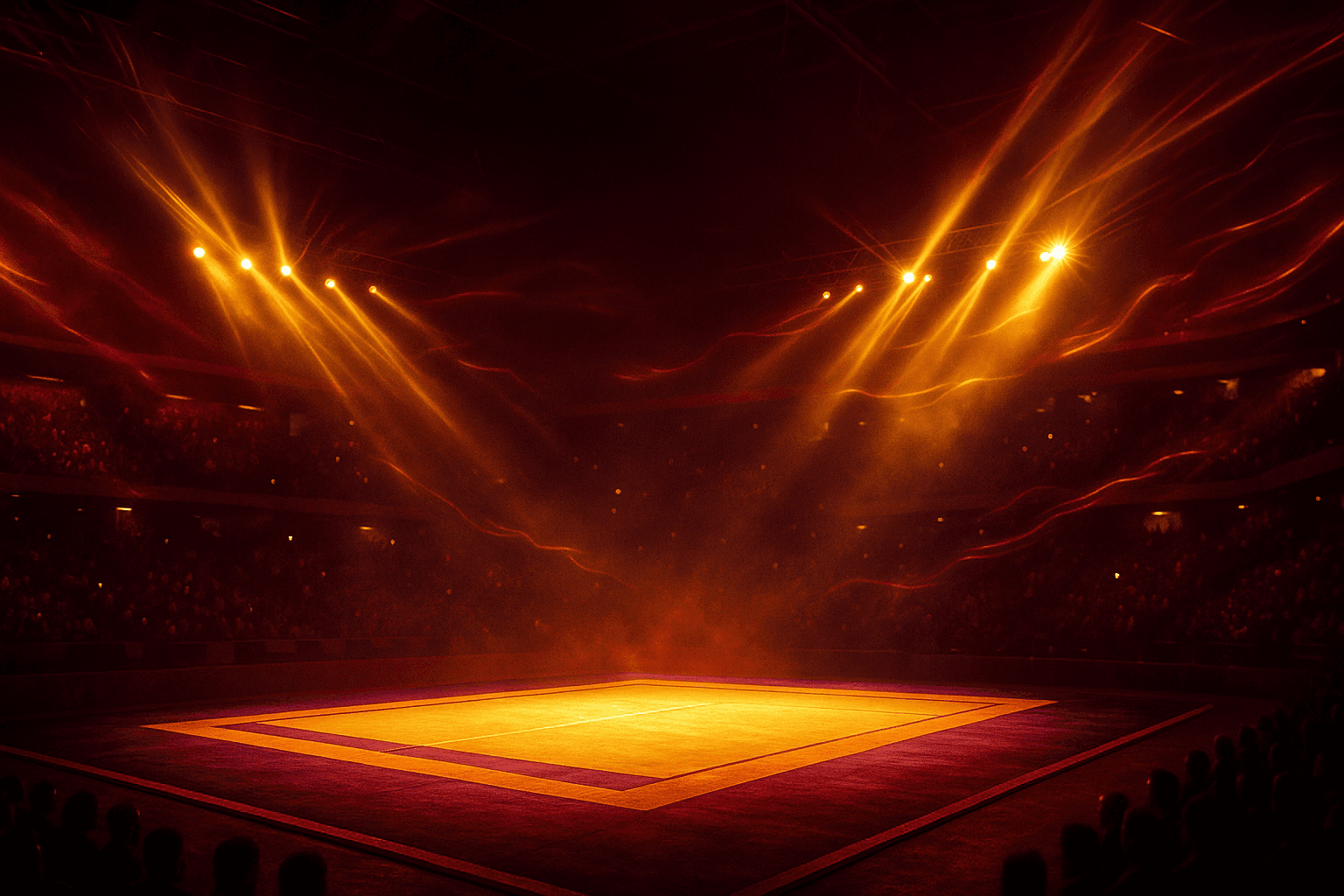 Stadium lights and kabaddi arena